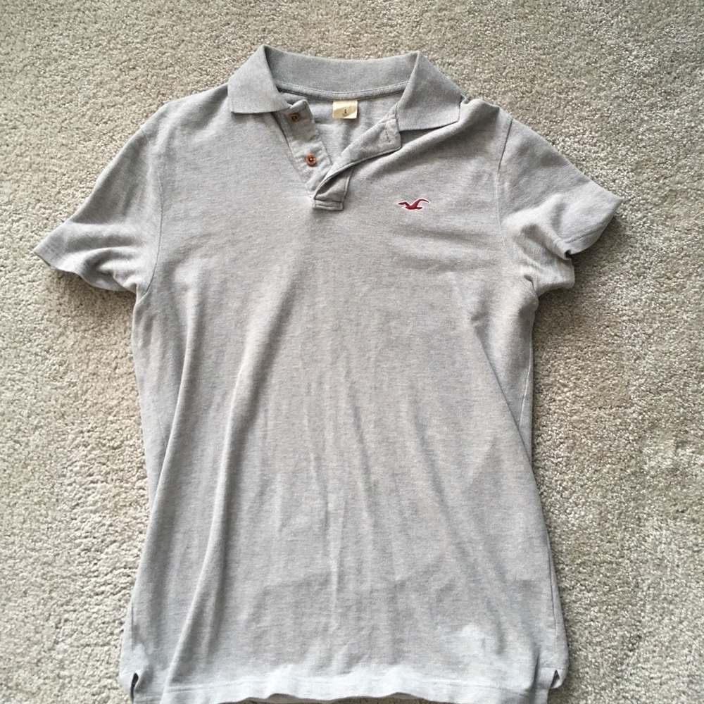 Gray Hollister Polo